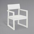 Polywood EMD200WH Edge White Dining Arm Chair 633EMD200WH